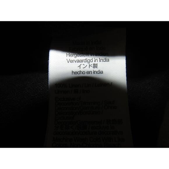 J. Crew Black Bungalow Linen Top Embroidered Women's Medium Eyelet Floral Boho - Picture 9 of 9